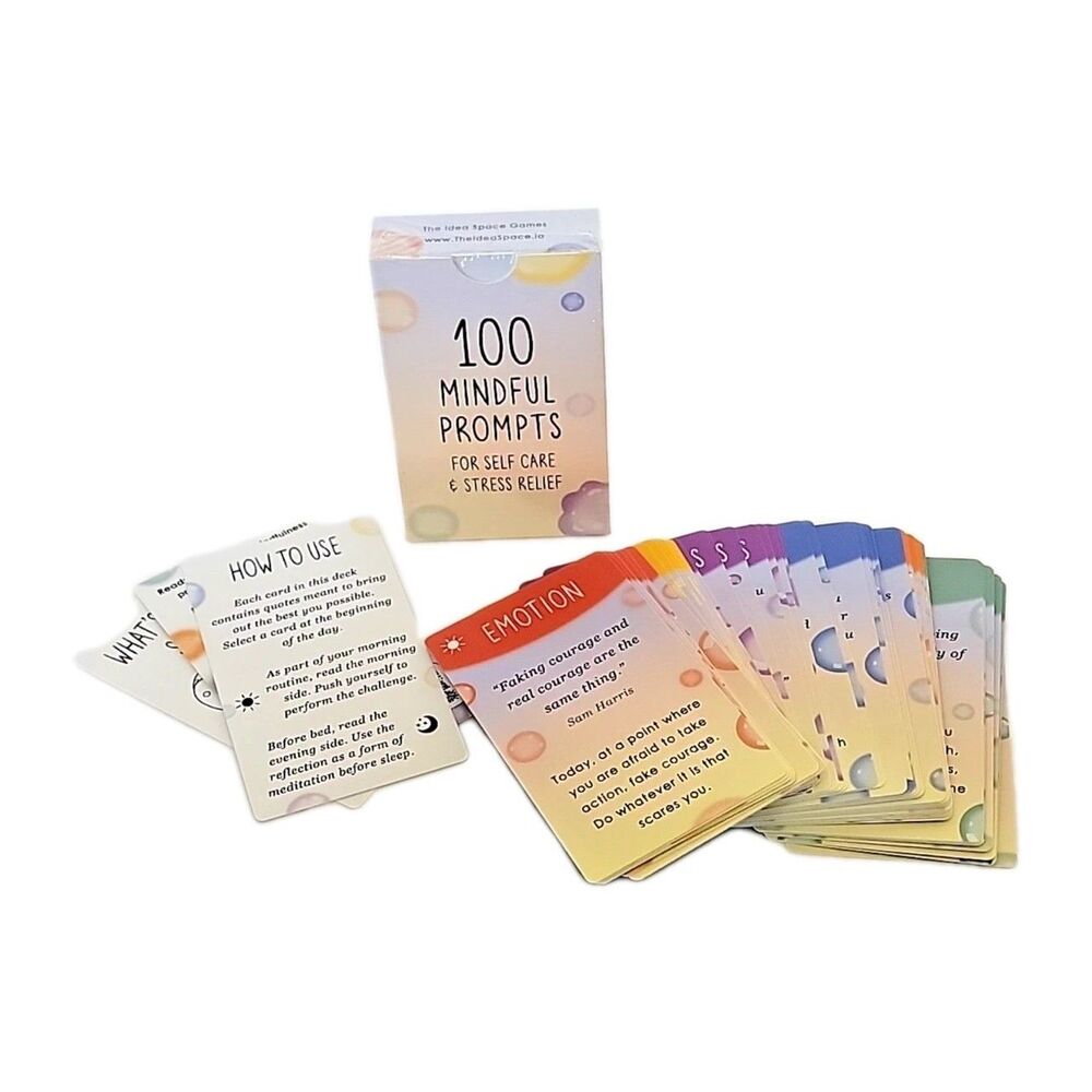 100 Daily Meditation Cards Self Care Anxiety Relief for Relaxation